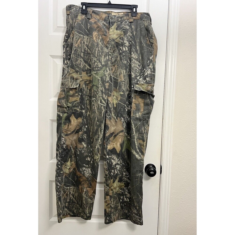 Vintage No Trace Mossy Oak Camo Cargo Pants Men’s Size XL Adjustable Waist 42x33